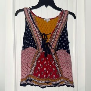 Patrons of Peace Front Tie Tank Top